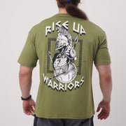 Rise Up Asker Yeşili Oversize Tişört