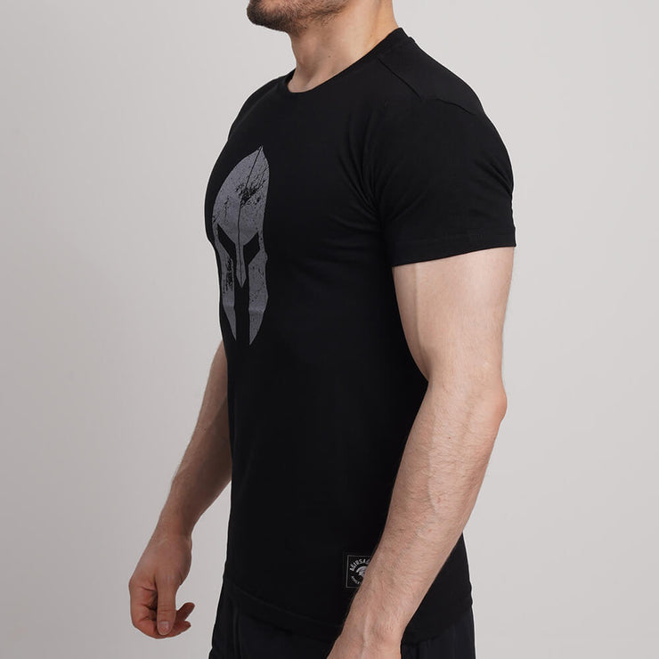 Spartan Miğfer Siyah Tişört